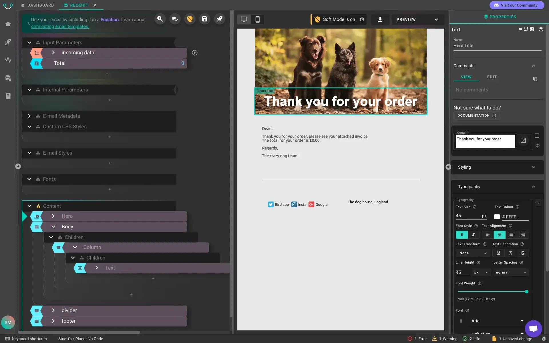 Comnoco Features | Create Transactional Emails